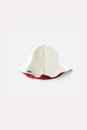 RE/DONE70s Reversible Tulip Hat - Beige/Red
