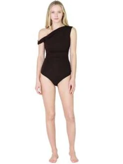 AGOLDEHilma Twist Sleeve Bodysuit - Brownie