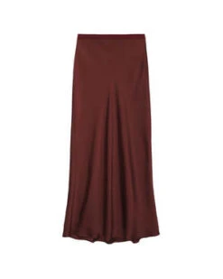 Anine BingBar Silk Skirt - Dark Cherry