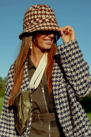 BelleroseLarya Bucket Hat - Houndstooth