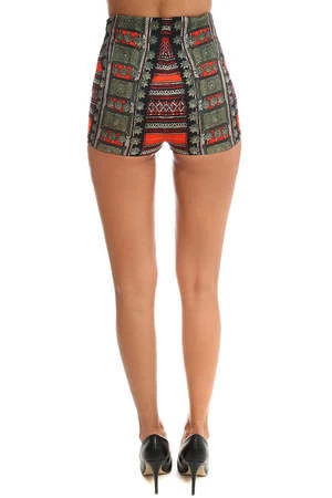 CAMILLACamilla High Waisted Tailored Shorts - Dance Of The Dead - Image 3