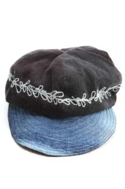 CHALK.PRESSReversible Rat Tail Cap Embroidered - Corduroy Swag