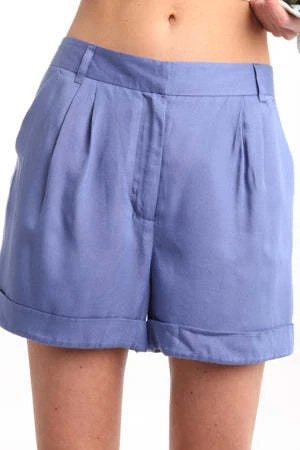 Charlotte RonsonHigh Waisted Shorts - Cerulean - Image 5