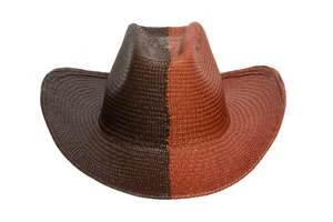 ClydeCowboy Hat In Two Tone Lava Rock Toquilla Straw - Image 4