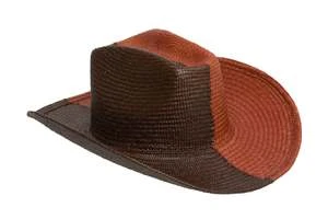 ClydeCowboy Hat In Two Tone Lava Rock Toquilla Straw - Image 5