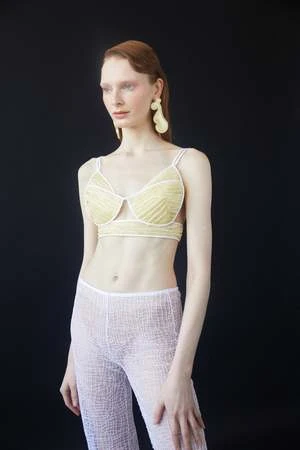 LUISA ET LA LUNADelphine Pleated Top - Canary - Image 2