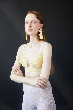 LUISA ET LA LUNADelphine Pleated Top - Canary - Image 4