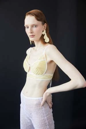 LUISA ET LA LUNADelphine Pleated Top - Canary - Image 5