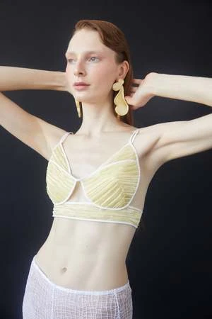 LUISA ET LA LUNADelphine Pleated Top - Canary - Image 3