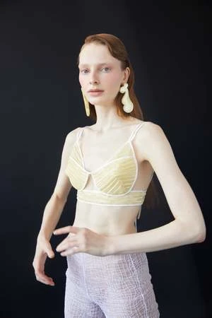 LUISA ET LA LUNADelphine Pleated Top - Canary - Image 7