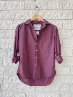 Frank & EileenEileen Relaxed Button-Up Shirt - Red/Blue Mini Check