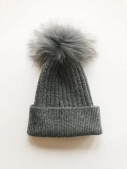 EQUATIONEquation Elliott Hat With Pom - Dark Gray