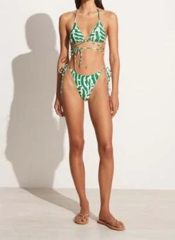 Faithfull The Brandthe Brand Marzia Bikini Top - Tulli Print Green