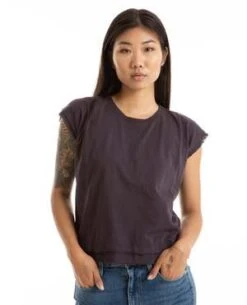 Amo DenimFeather Pima Muscle Tank - Charcoal