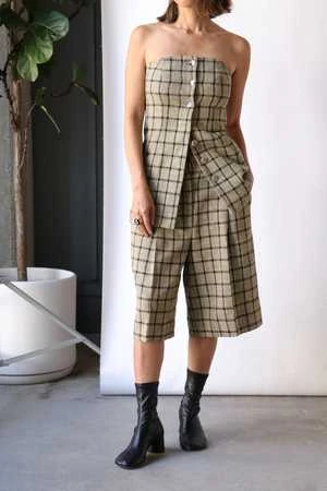 GanniCheck Suiting Relaxed Pleated Shorts - Image 4