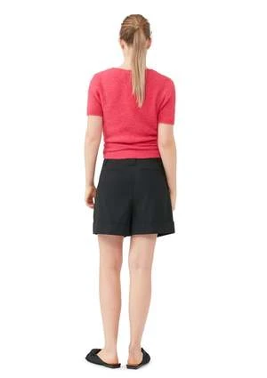 GanniDrapey Melange Shorts - Black - Image 2