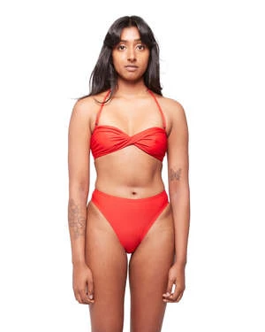 HauslabelTWISTED BIKINI TOP - REDCOAT - Image 3