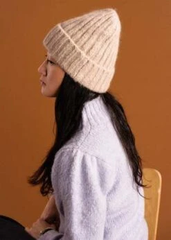 Mabel And MossHansel From Basel Lou Rib Beanie - Taupe/Black