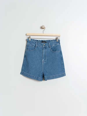 Indi & ColdIndi And Cold Plain Twill Demin Shorts - Image 2