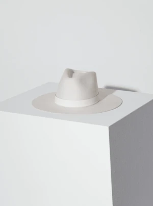 Janessa LeoneKorin Stiff Wool Hat - Off White - Image 3
