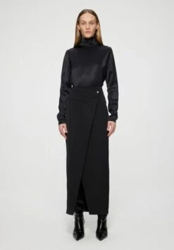 RoheLayering Satin Top - Noir