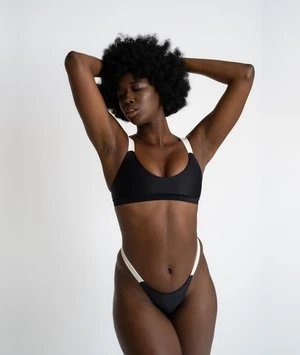 The Saltwater CollectiveLayla Top Swim - Black/Ivory - Image 2