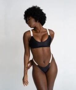 The Saltwater CollectiveLayla Top Swim - Black/Ivory