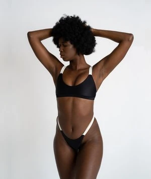 The Saltwater CollectiveLayla Top Swim - Black/Ivory - Image 5