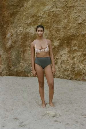 Zulu & ZephyrRib Balconette Bra Cup - Licorice Stripe - Image 7