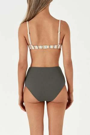 Zulu & ZephyrRib Balconette Bra Cup - Licorice Stripe - Image 6