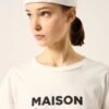 MM6 Maison MargielaLogo Ribbed Headband - White