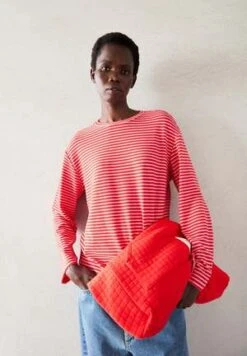 ArmedangelsMarynaa Mini Stripe Top - Red Alert/Pink Me Up