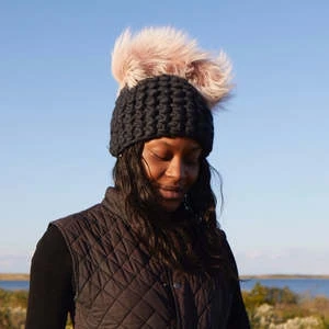 Mischa LampertXL Poms Crown Beanies - Dark Grey/arctic Pink - Image 4