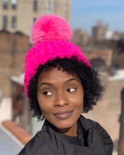 Mischa Lampertmagenta Beanie Pomster Pom Magenta