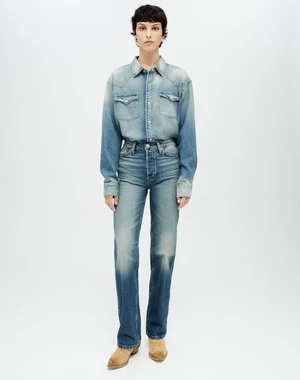 RE/DONEOversized Western Shirt - Distressed Indigo - Image 2