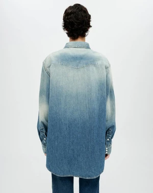 RE/DONEOversized Western Shirt - Distressed Indigo - Image 4