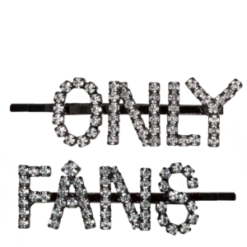 Ashley WilliamsOnly Fans Hair Clips - Black/Crystal