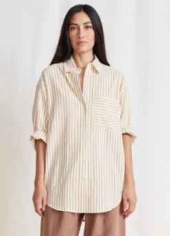 Apiece ApartOversized Button Down - Sun Stripe