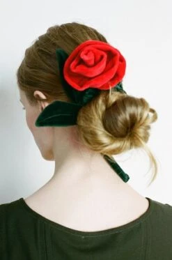 PARDODew Red Rose Scrunchie - Red