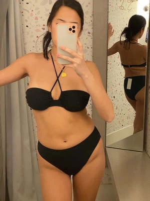 Pale Swimwear90's High Cut Bikini Bottom - Black