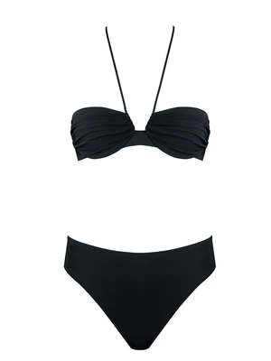 Pale Swimwear90's High Cut Bikini Bottom - Black - Image 4