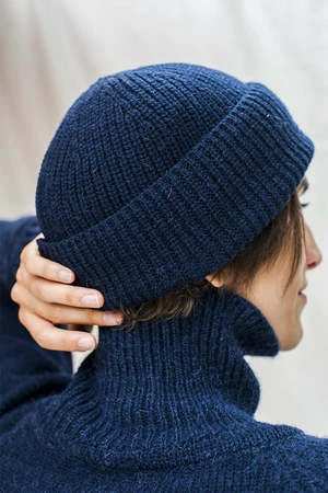 L'EnversLENVERS Paul Wool Beanie - Navy - Image 2