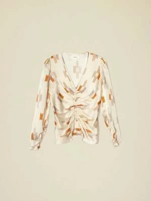 XirenaPrisca Top - Cream Ikat - Image 4