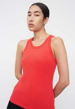 KowtowRacer Back Singlet - Neon Red