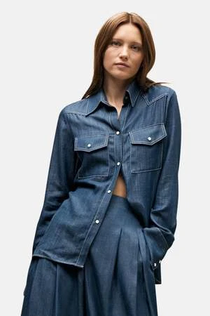 TWPRancher's Daughter Shirt - Indigo