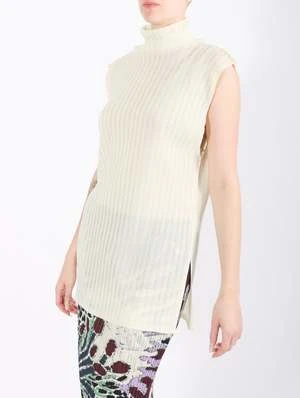 Issey MiyakeRib Pleats October Top - Light Beige - Image 3
