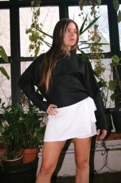 Sir The LabelSIR The Label Linen Tie Skort - White