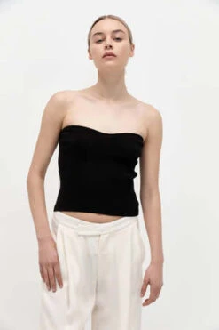 St. AgniCurve Knit Top - Black