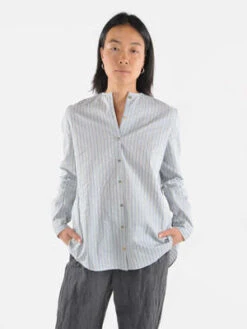 A Punto BSky Stiped Button Down Shirt - Blue