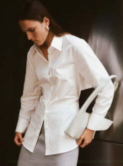 St. AgniOpen Back Shirt - White